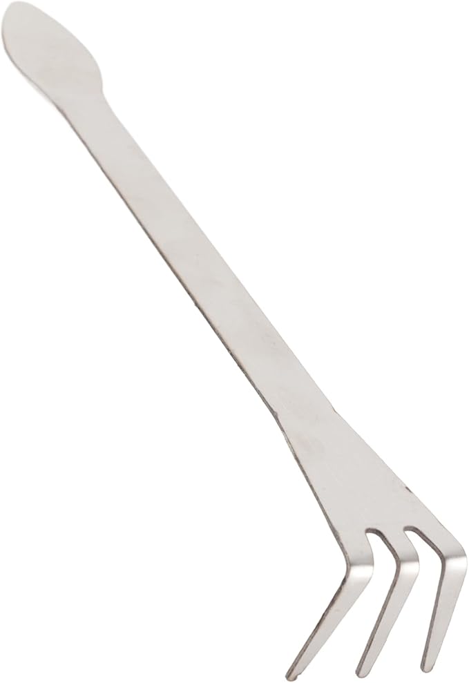 Bonsai Rake, 3 Prong Bonsai Tree Tools Stainless Steel Loosen Soil Root Rake with Ergonomic Handle Lightweight Gardening Plants Soil Farming Garden Lawn Tree Tools