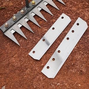 Iron Weeding Rake 2.0, rakes for Gardening and Weedings, Heavy Duty Gardening Hand Weed Puller Tools, 8 Teeth Carbon Steel Garden Weedings Rakes