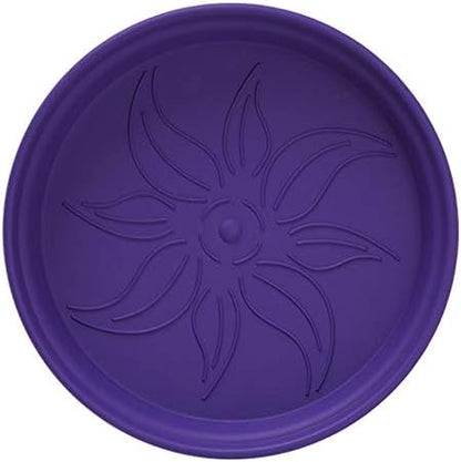 Mintra Home Garden Pots 4pk - Flowers, Herbs, Plants, Indoor, Outdoor, Colorful, Wholesale, Bulk (Purple, 13cm Diameter (5in))
