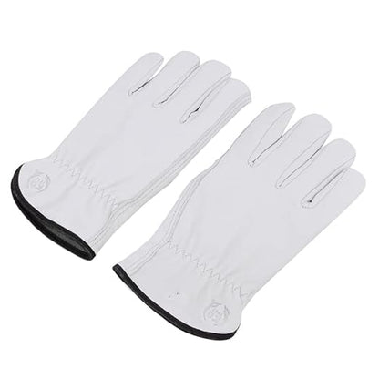 Leather Work Gloves, Gardening Gloves for Women and Men, Soft and Thin Goatskin Work Glove for Outdoor Yard Garden, M