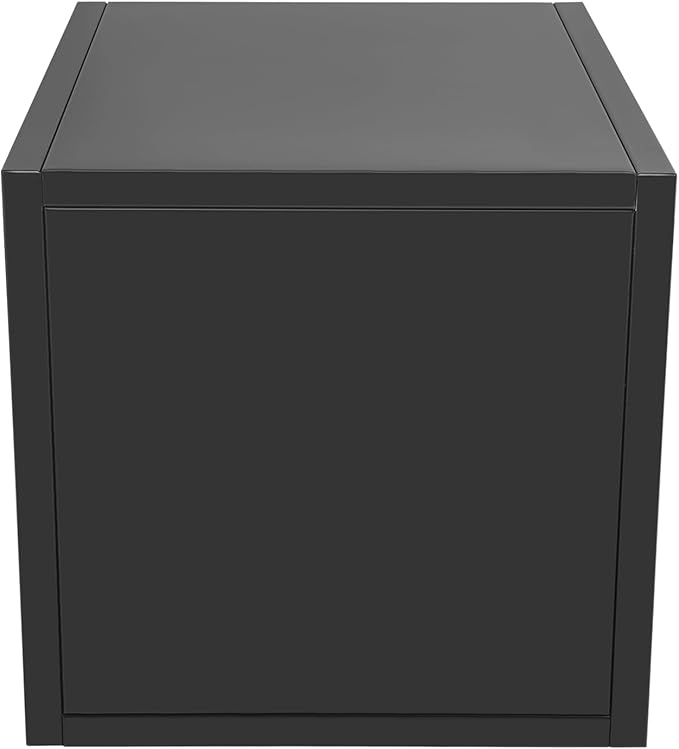 Steel Planter Box Square Indoor Outdoor Planters Large Metal Planter Flower Pot for Garden Patio Deck Yard Commercial Residential (Black, 17" L x 17" W x 18" H)