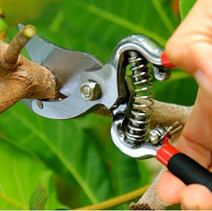 Garden Guru Classic Bypass Pruning Shears Clippers – Heavy Duty Forged Steel Garden Pruners – Safety Lock – Non Slip Comfort Grips – Cuts up to 1” – Professional Bypass Pruners for Gardening (4 Pack)