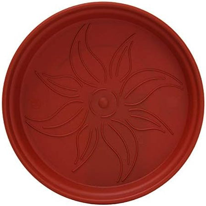 Mintra Home Garden Pots 4pk - Flowers, Herbs, Plants, Indoor, Outdoor, Colorful, Wholesale, Bulk (Burgundy, 13cm Diameter (5in))