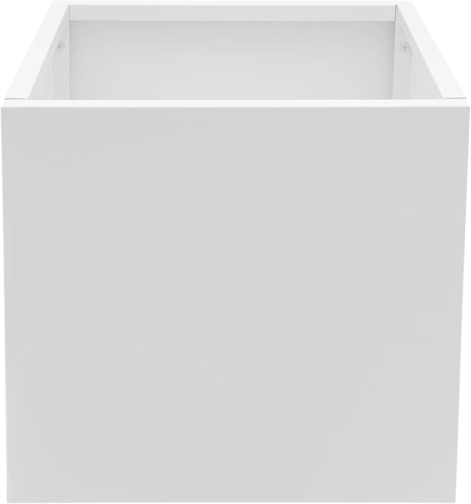 Steel Planter Box, 24" x 24" x 24" Square Planter Metal Box Tall Planters Heavy Duty Plant Boxes for Indoor Outdoor Tall Plants, Flowers or Shrubs (White, 24" x 24" x 24")
