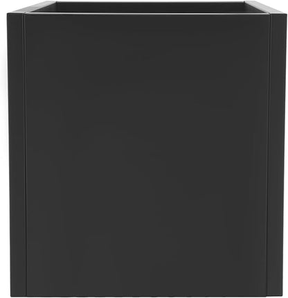 LOYALHEARTDY Steel Planter Box, 17" x 17" x 18" Square Planter Metal Box Tall Planters Heavy Duty Plant Boxes for Indoor Outdoor Tall Plants, Flowers or Shrubs (Black, 17" x 17" x 18")