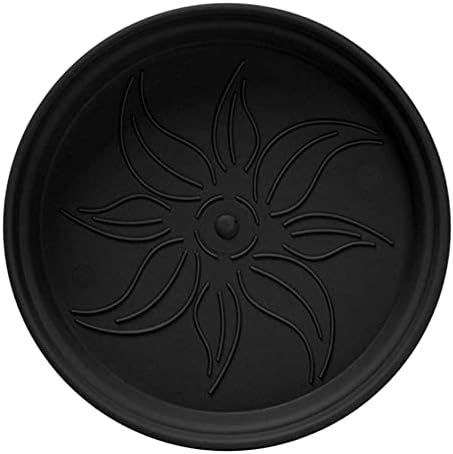 Mintra Home Garden Pots 4pk - Flowers, Herbs, Plants, Indoor, Outdoor, Colorful, Wholesale, Bulk (Black, 15cm Diameter (5.9in))