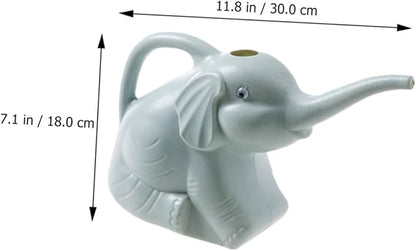 2pcs Elephant Shaped Watering Can Long Spout Lightweight Plastic Plant Watering Kettle for Indoor Outdoor Garden Succulents with Ergonomic Handle