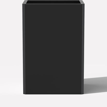 24" Tall Planter for Outdoor Plants, Modern Large Outdoor Galvanized Steel Flower Pots, Front Porch Decor, Garden Pots, Black Planters for Indoor/Outdoor, Patio, Balcony