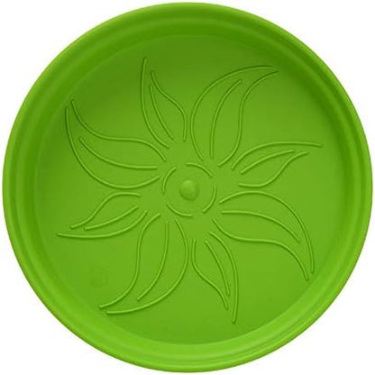 Mintra Home Garden Pots 4pk - Flowers, Herbs, Plants, Indoor, Outdoor, Colorful, Wholesale, Bulk (Light Green, 19cm Diameter (7.5in))