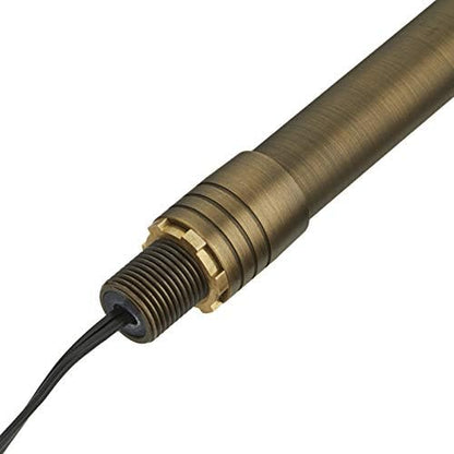 VOLT 12V Brass Max Spread LED Path Light 6-Pack Kit (Bronze) with 150W Low Voltage Transformer for Landscape Lighting on Outdoor Pathway, Walkway, Garden, Driveway or Patio
