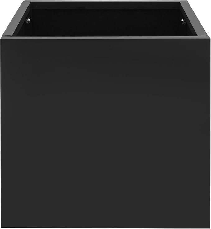 Steel Planter Box, 20" x 20" x 20" Square Planter Metal Box Tall Planters Heavy Duty Plant Boxes for Indoor Outdoor Tall Plants, Flowers or Shrubs (Black, 20" x 20" x 20")