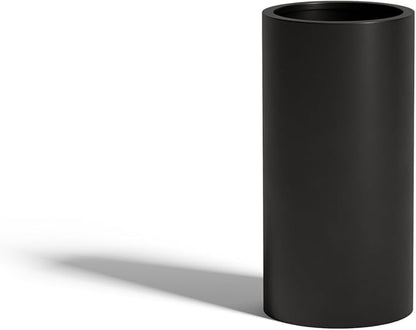 DTY Signature Mount Oxford Tall Outdoor Planter - Medium Black 23.6 Inch Height Modern Tall Planter Pot for Indoor & Outdoor Spaces - Stylish Planter for Contemporary Homes and Gardens