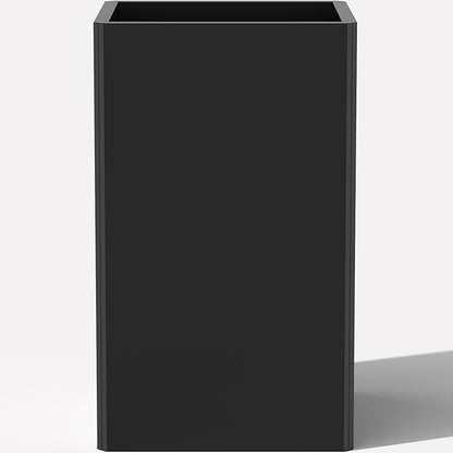Tall Black Planter 28" Metal Square Large Plant Pots for Indoor Outdoor-Modern Tall Flower Pots for Porch, Patio, Deck, Commercial & Residential(14" Lx14 Wx 28" H)