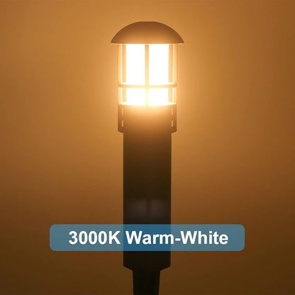 Outdoor Landscape Lighting - Low Voltage Garden Pathway Lights for Yard and Driveway, Aluminum Construction, Waterproof 12V 3W 3000K Warm-Yellow (4-Pack)