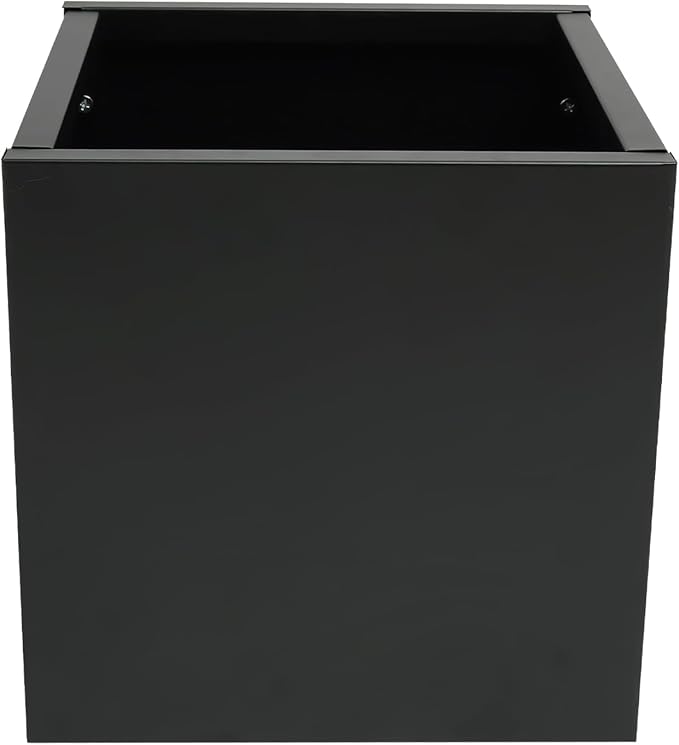 Steel Planter Box, 32" x 32" x 32" Square Planter Metal Box Tall Planters Heavy Duty Plant Boxes for Indoor Outdoor Tall Plants, Flowers or Shrubs (Black, 32" x 32" x 32")