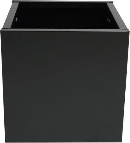 DYNAMI Square Planter Box Black Steel Planter,32x32x32in Metal Planter Box Large Cube Plant Pot for Outdoor Plants,Modern Heavy Duty Flower Pot for Patio, Deck, Yard, Garden