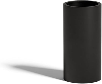DTY Signature Mount Oxford Tall Outdoor Planter - Small Black 15.7 Inch Height Modern Tall Planter Pot for Indoor & Outdoor Spaces - Stylish Planter for Contemporary Homes and Gardens