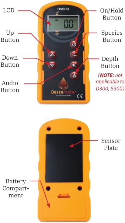 Pinless Wood Moisture Meters (DS500 Dual-Depth Meter)