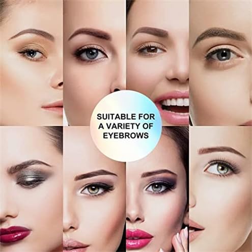 Eyebrow Stamp Stencil Kit - Eye Brow Stencil Kits with Eyebrow Blush, Long-lasting Waterproof & Smudge-Proof Eyebrow Shaping Kit with 24 Reusable Eyebrow Stencils for Perfect Brow (Dark Black)