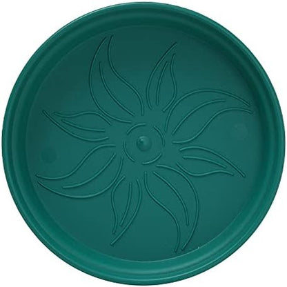 Mintra Home Garden Pots 4pk - Flowers, Herbs, Plants, Indoor, Outdoor, Colorful, Wholesale, Bulk (Forest Green, 15cm Diameter (5.9in))