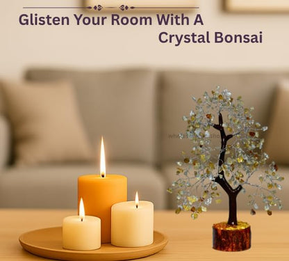 GEMSCITE Citrine Silver Wire Artificial Tree – Handcrafted Gemstone Tree for Positivity, Abundance & Home Décor