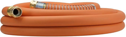 WiseFlow Garden Hose 25FT x 3/4", Heavy Duty Rubber Hose, Water Hose with Five Layered Braiding, Male Female Fittings, 1000PSI Burst, 300PSI Working (Orange)