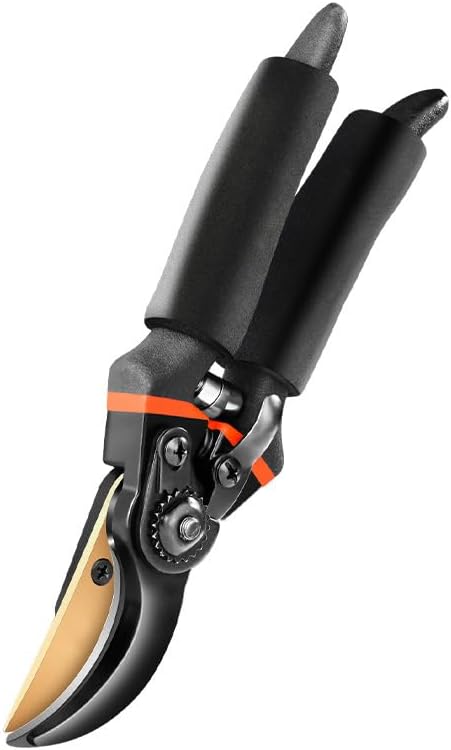 8" Professional Premium SK5 Bypass Pruning Shears, Hand Pruners, Garden Clippers.