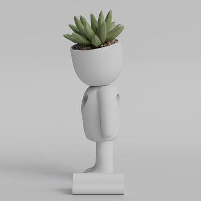 Heartfelt Character Planter - 3D Printed Succulent Pot | Cute Minimalist Design for Home and Office Decor