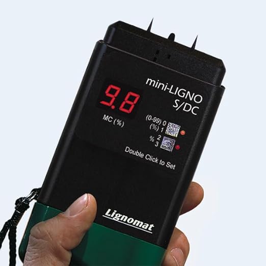 Mini-Ligno S/DC Moisture Meter for Moisture Monitoring in Roof Leaks, Windows, Wall Boards, Softwood, Hardwood - Humidity Detection Tool for in-House Leak Detection with 1-3 ft. Loop Cable