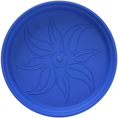 Mintra Home Garden Pots 4pk - Flowers, Herbs, Plants, Indoor, Outdoor, Colorful, Wholesale, Bulk (Blue, 19cm Diameter (7.5in))