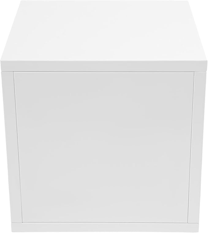 Steel Planter Box Square Indoor Outdoor Planters Large Metal Planter Flower Pot for Garden Patio Deck Yard Commercial Residential (White, 17" L x 17" W x 18" H)
