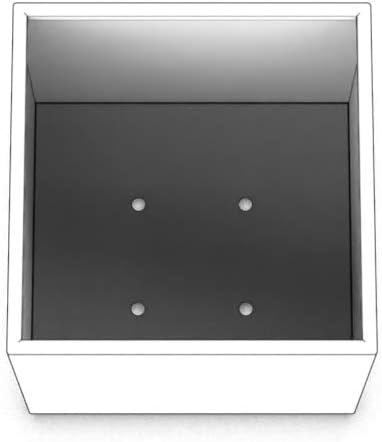 Plantercraft Powder-Coated Aluminum Planter Box - Square Cube - Metal All Weather | Indoor Outdoor Commercial Residential | Made in USA | Fully Assembled