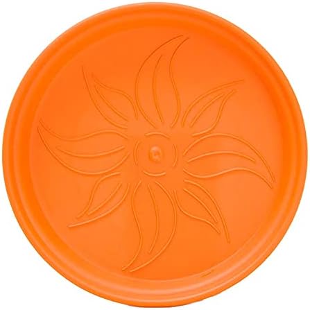 Mintra Home Garden Pots 4pk - Flowers, Herbs, Plants, Indoor, Outdoor, Colorful, Wholesale, Bulk (Orange, 15cm Diameter (5.9in))