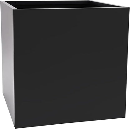 Steel Planter Box, 26" x 26" x 26" Square Planter Metal Box Tall Planters Heavy Duty Plant Boxes for Indoor Outdoor Tall Plants, Flowers or Shrubs (Black, 26" x 26" x 26")