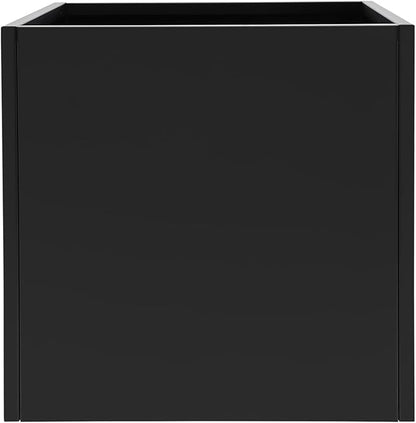 DYNAMI Square Planter Box Black Steel Planter,26x26x26in Metal Planter Box Large Cube Plant Pot for Outdoor Plants,Modern Heavy Duty Flower Pot for Patio, Deck, Yard, Garden