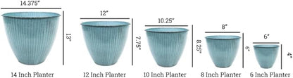 Headwind 8" Sheridan Planter - Stormy Gray
