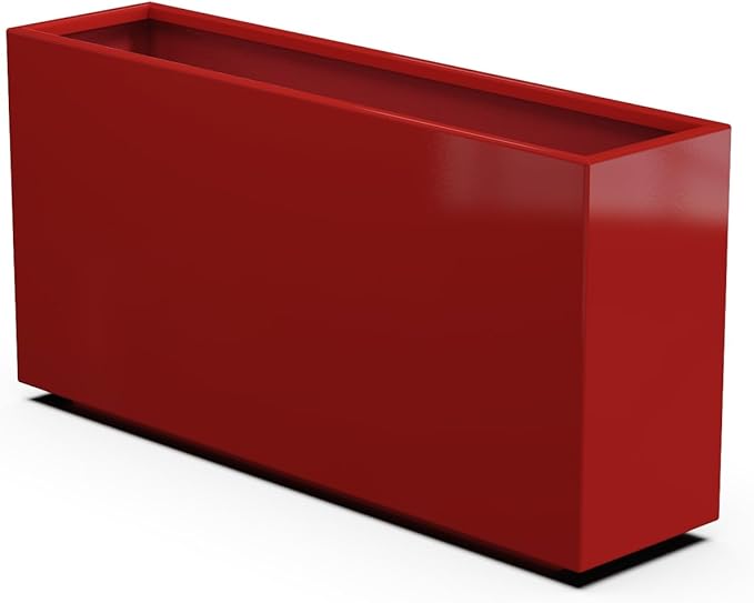 Plantercraft Powder-Coated Aluminum Planter Box - Rectangle - Metal All Weather | Indoor Outdoor | Made in USA | Fully Assembled