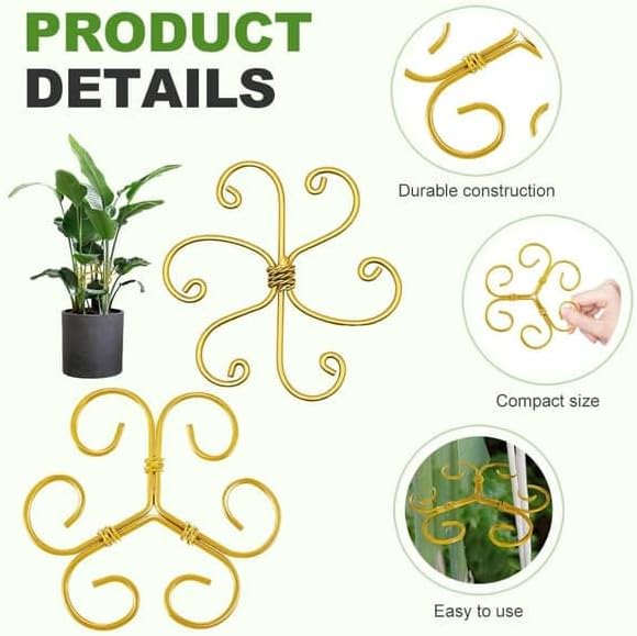 Plant Support Stakes,Heart-Shaped Indoor Plant Trellis,3 Pcs Reusable Plant Holder Stabilizer,Durable Plastic Climbing Plant Support Rings for Potted Plants,Vines,and Growing Support