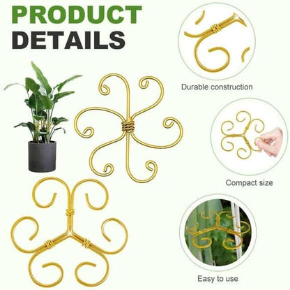 Plant Support Stakes,Heart-Shaped Indoor Plant Trellis,6 Pcs Reusable Plant Holder Stabilizer,Durable Plastic Climbing Plant Support Rings for Potted Plants,Vines,and Growing Support