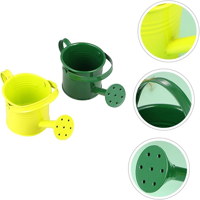 COHEALI 2pcs Iron Watering Cans for Modern Design Large Opening for Easy Refill Safe Material for Indoor and Outdoor Plant Gardening and Home Decoration