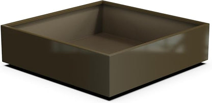 Plantercraft Powder-Coated Aluminum Planter Box - Square Cube - Metal All Weather | Indoor Outdoor | Made in USA | Fully Assembled