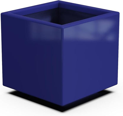 Plantercraft Powder-Coated Aluminum Planter Box - Square Cube - Metal All Weather | Indoor Outdoor | Made in USA | Fully Assembled