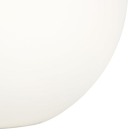 SAFAVIEH Outdoor Patio Furniture Gerand White Concrete Ficonstone Round Planter Pot (Fully Assembled)