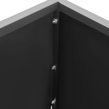 LOYALHEARTDY Steel Planter Box, 24" x 24" x 24" Square Planter Metal Box Tall Planters Heavy Duty Plant Boxes for Indoor Outdoor Tall Plants, Flowers or Shrubs (Black, 24" x 24" x 24")