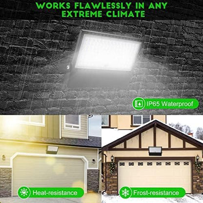 Juyace 240W LED Stadium Lights Outdoor 1500 Watt Equivalent Wider Lighting Angle Led Flood 100-277V 36000LM 5000K Daylight Commercial Arena for Sports Fields and Court (3 Pack)