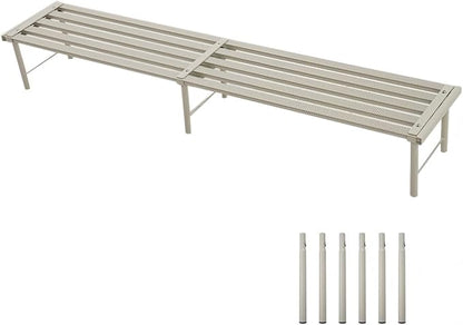Metal Plant Stand, Rust-proof Aluminum Flower Pot Stand, Heavy Duty Planter Display Shelving for Patio Balcony Garden Living Room Decorative (White, 47.2 Inch)