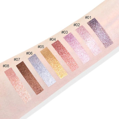 Cream Glitter Brown Shimmer Metallic Eyeshadow Palette Makeup, Natural Single Mini Instant Holographic Eyeshadow For Older Women, Sombras Crema Para Ojos, Talc, Paraben & Cruelty Free