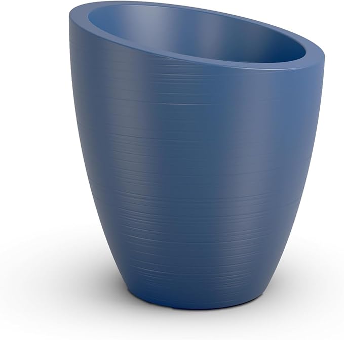 Mayne Modesto Round Planter with Sloped Top and Textured Finish