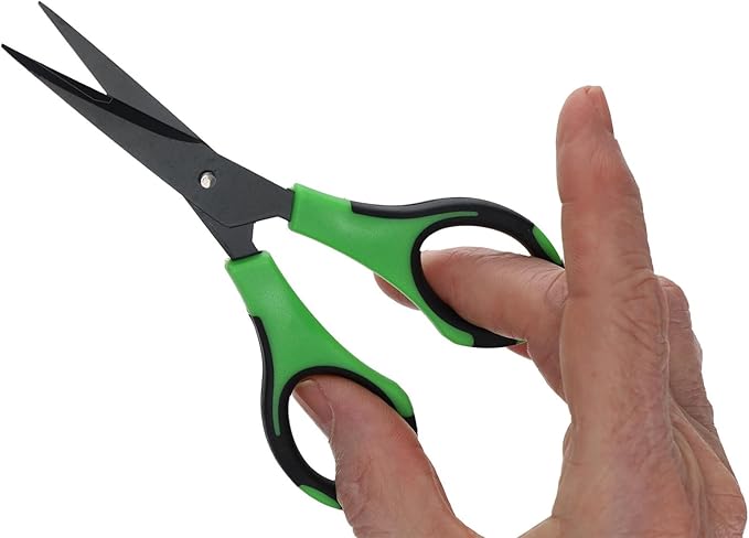 5 in Trimming Scissors with Sheath - Garden Shears with Non-Stick Blades, Sharp Plant Cutter for Clean Cuts, Pruning, and Gardening Tasks