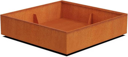 PLANTERCRAFT Corten Steel Planter Square Cube Metal Garden Box Heavy Duty | Made in USA | Fully Assembled | Commercial Residental Outdoor